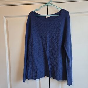 Loft Outlet Blue Eyelet Sweater